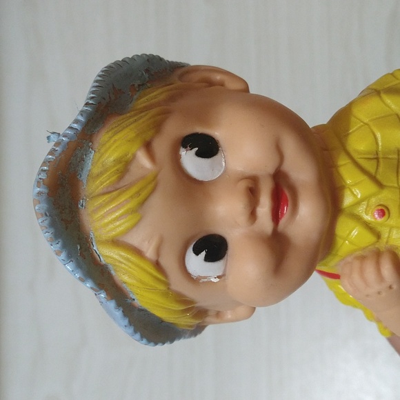 Vintage 1950's Squeaky Toy "Spunky" Little Boy Doll - Picture 4 of 5